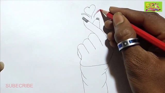 How To Draw A Beautiful Girl Hand Holding Love Icon - Pencil Sketch step by step easy. смотреть онлайн