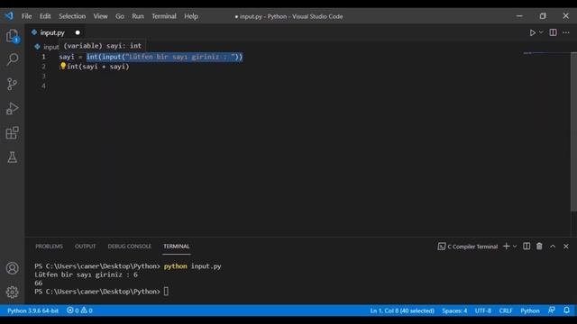 Python Eğitimi - 6 | İnput Kullanımı (Klavye ile veri girişi) (Türkçe alt yazı desteği vardır.) смотреть онлайн