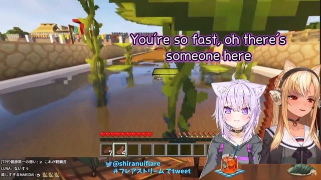 Flare The Minecraft Expert VS Okayu The Fast Cat - Race Practice Sports Festival 【ENG Sub Hololive】 смотреть онлайн
