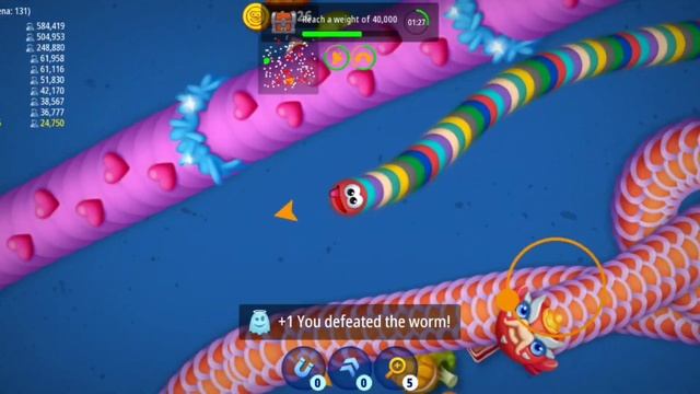 Worms,zone,io hungry snake ( score ? 44,900, )Best gameplay video #118 смотреть онлайн