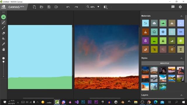 تحويل من رسم عادية الى أسطوريه | nvidia canvas смотреть онлайн