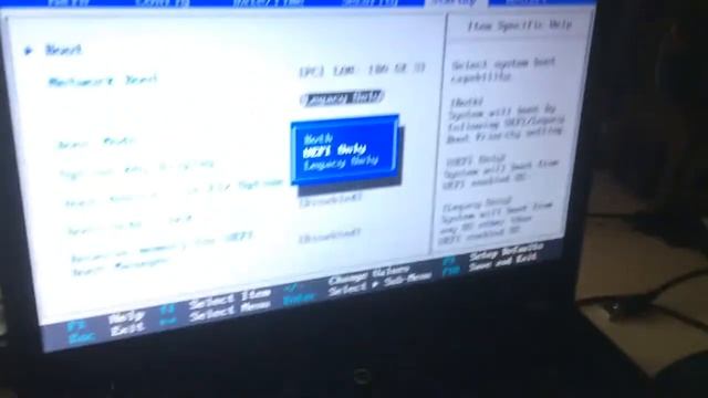Изменение способа загрузки в BIOS с MBR режима (Legacy) на UEFI для ThinkPad T420 смотреть онлайн