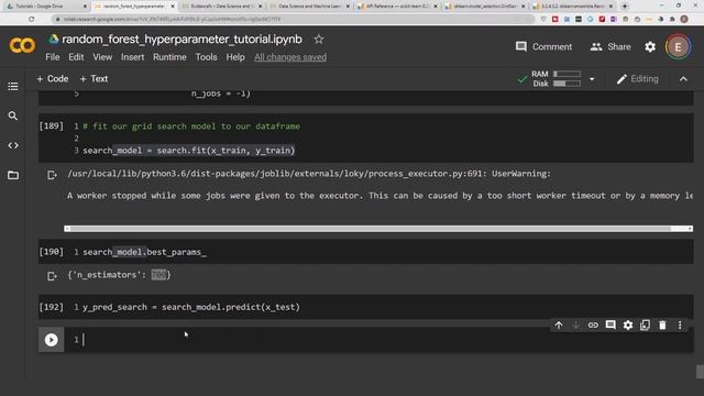 Build Sklearn Grid Search CV with Random Forest Model смотреть онлайн