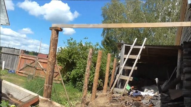 ВЛОГ: СТРОЙКА ГАРАЖА/ УПАЛ С пилой! смотреть онлайн