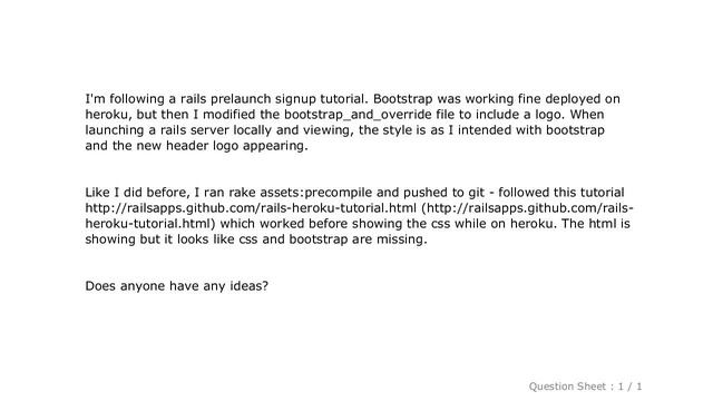 CSS : CSS loading locally but not in Heroku for a rails app смотреть онлайн