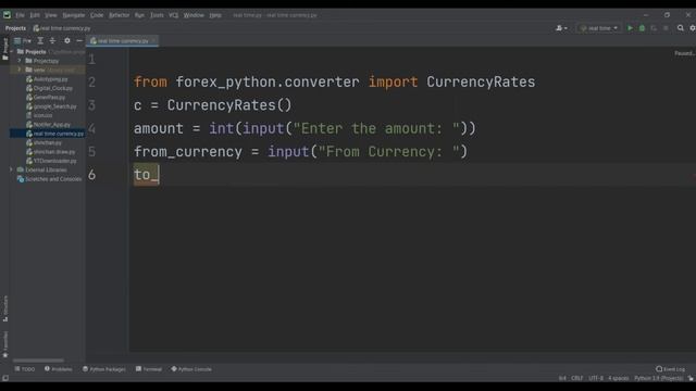 real time currency converter in python || Python Projects || Forex-python library || #python3 #202 смотреть онлайн