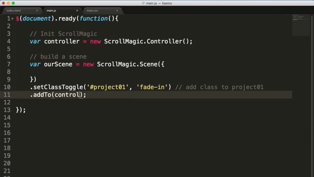 ScrollMagic 101 - Controller, Scene and triggerElement смотреть онлайн