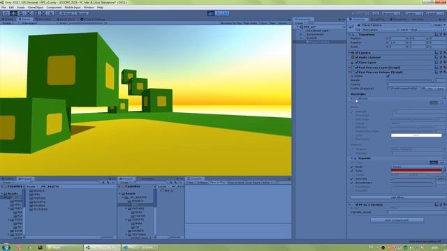 Управление пост-эффектами из кода - Post processing stack v2 в Unity / Как создать игру [Урок 61] смотреть онлайн