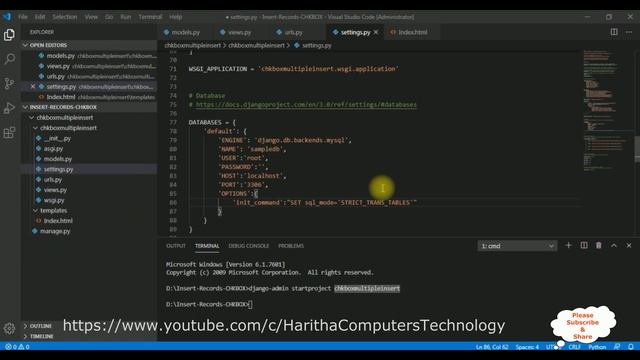 Insert multiple selected Checkbox Values into different Tables | django mysql смотреть онлайн