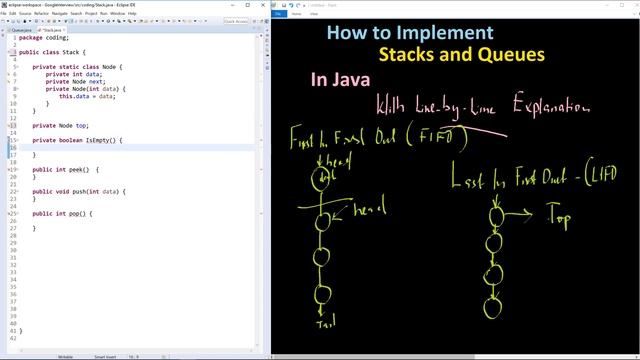 How to Implement Stacks and Queues in Java Stacks смотреть онлайн