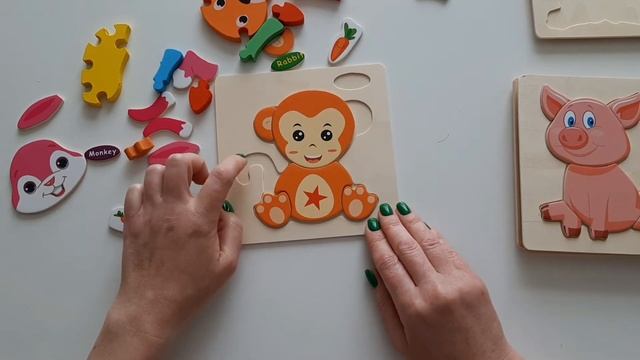 Изучаем животных и собираем пазл  Animals Puzzle Toys/ Video For Kids #toysforkids #puzzle #animals