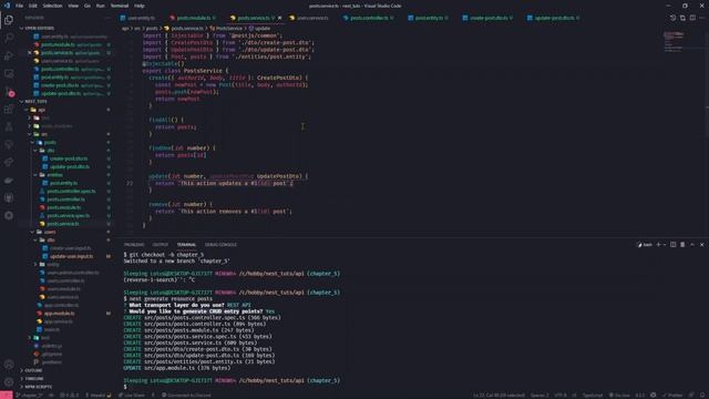 Nestjs Tutorial - Chapter 5 - Post Module смотреть онлайн