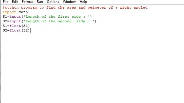 python program to find the area and perimeter of right angle triangle смотреть онлайн