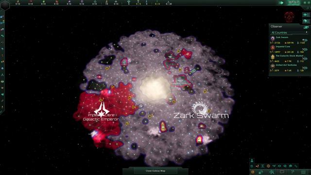 Stellaris Timelapse 500 years Grand AI Tournament 2022 - Galaxy G2W – Traders and Terror смотреть онлайн