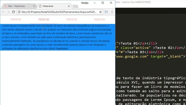 Curso Materialize CSS - Aula 48 - Javascript (Tabs) смотреть онлайн