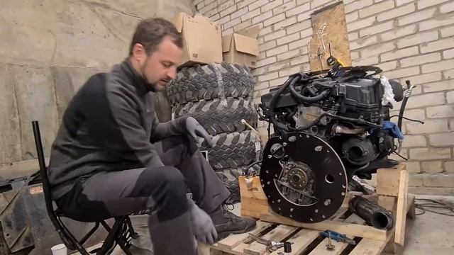 Свап мотора ZD30 - BMW M57 DIY на Nissan Patrol Y61 - Переходная плита смотреть онлайн