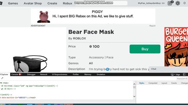 Free bear face mask roblox 2020 смотреть онлайн