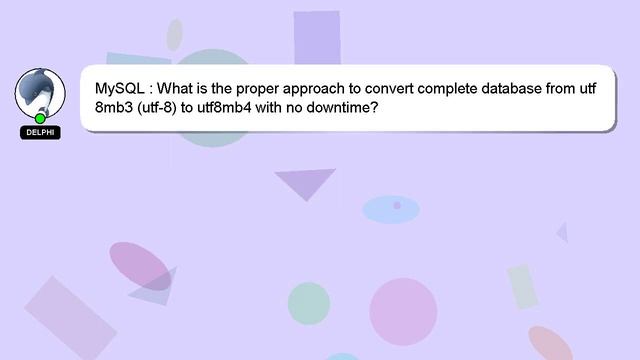 MySQL : What is the proper approach to convert complete database from utf8mb3 (utf-8) to utf8mb4 wi смотреть онлайн