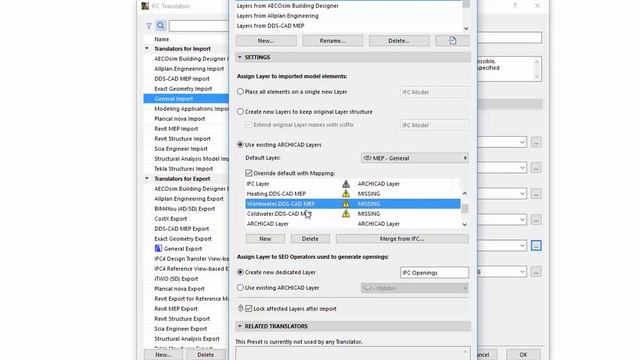 ARCHICAD 22 - Layer Mapping at IFC Model Import смотреть онлайн