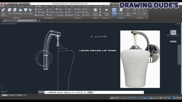 Autocad 3D Wall Light || Lighting & Rendering || Autocad 2017 смотреть онлайн