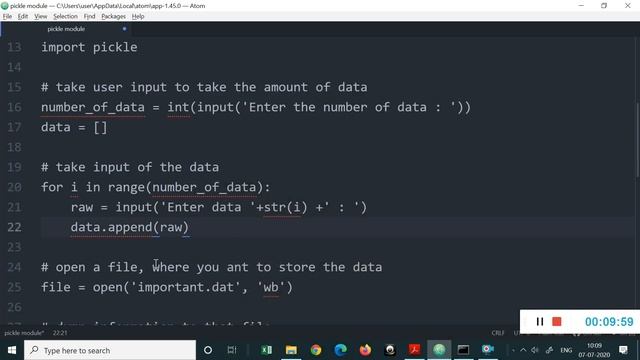Pickle module in python смотреть онлайн