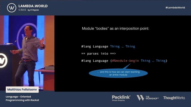 Lambda World 2019 - Language-Oriented Programming with Racket - Matthias Felleisen смотреть онлайн