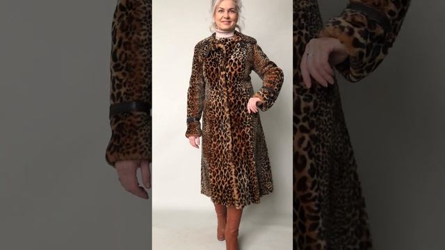 Шуба мутон леопардовой расцветки купить за 9500 ₽ на сайте furprice.ru р.40-42 /11633/ смотреть онлайн