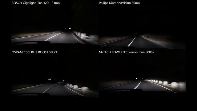 BOSCH Gigalight Plus 120, Philips DiamondVision, OSRAM Cool Blue BOOST, M-TECH Powertec XenonBlue смотреть онлайн