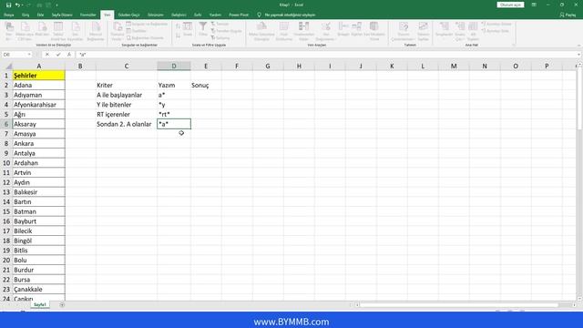 Excel'de SQL Stringleri Kullanımı