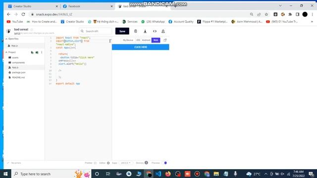 Create Button in android app in react native framework смотреть онлайн
