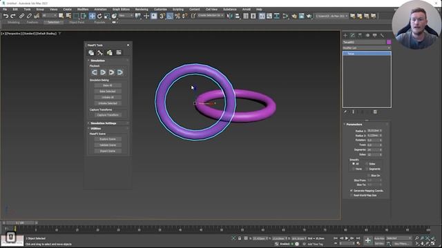 Модификатор MassFX | Симуляция падения объектов в 3D Max