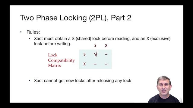 Lecture 19 Part 01 Two Phase Locking смотреть онлайн