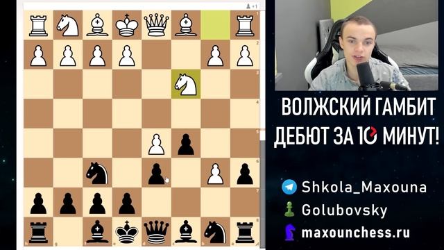 Выносите Вчистую Ваших Соперников! Волжский Гамбит / Дебют за 10 минут! смотреть онлайн
