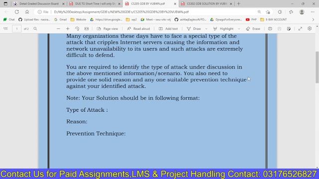 CS205 GDB BY VUBWN | CS205 - Information Security 100% Correct GDB Solution BY NASIR ABBAS | #CS205 смотреть онлайн