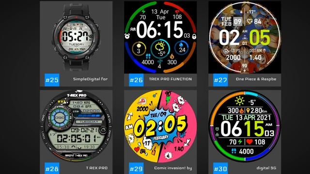 Top 50 English Watch Faces For the Amazfit T-Rex Pro смотреть онлайн