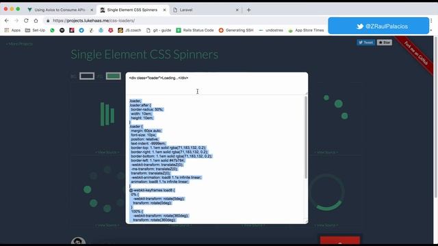 42 - Curso de Laravel 5.6, CSS Spinner смотреть онлайн