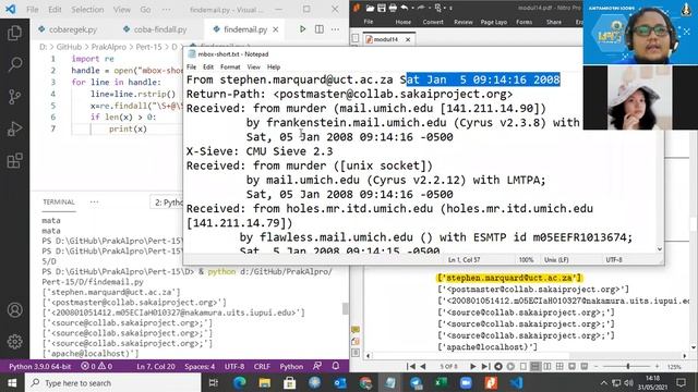 Prak Alpro D - Senin 31 Mei 2021 - Regular Expression (REGEX) смотреть онлайн