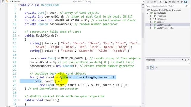lesson08 08 Card Shuffling and Dealing Simulation смотреть онлайн