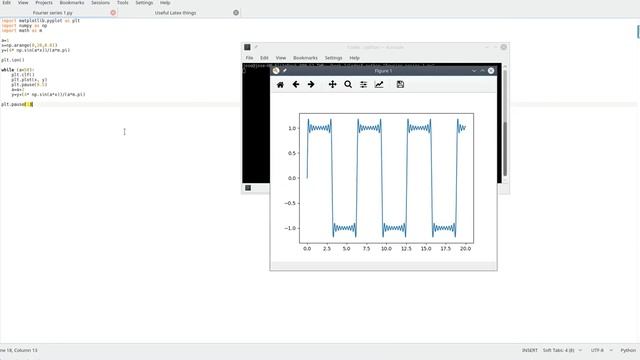 Matplotlib animated Fourier series 1 смотреть онлайн