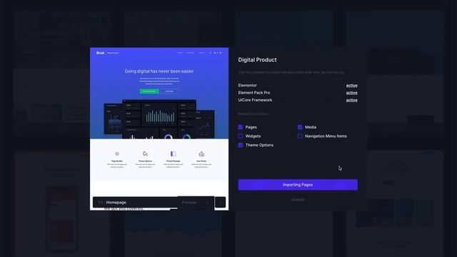 Demo Import Wizard - UiCore Framework - WordPress смотреть онлайн
