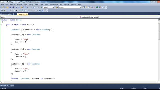 Part 46 C# Tutorial Enums Example смотреть онлайн