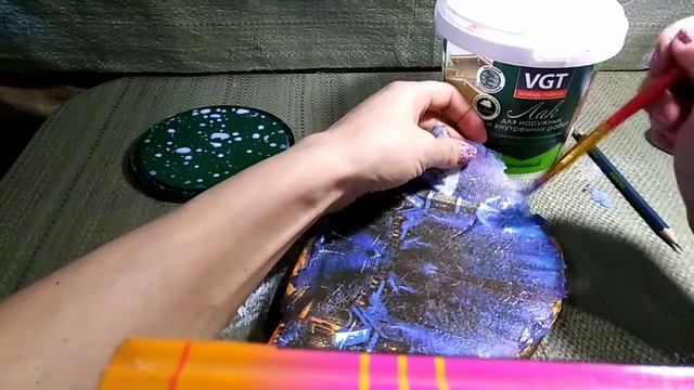 Декупаж на срезе дерева. Декор своими руками. Идеи для совместного творчества с детьми. смотреть онлайн