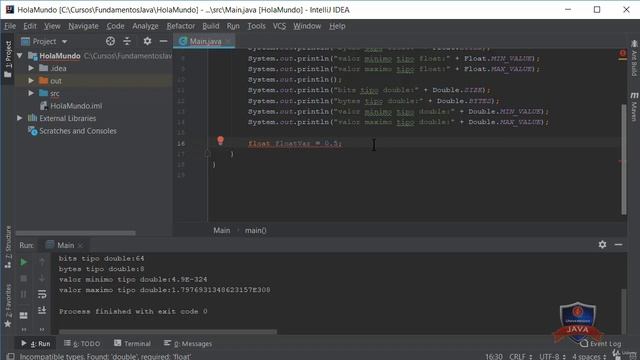 28 Ejercicio Tipos Primitivos tipos Flotantes CURSO Android con Java y Kotlin 2019 смотреть онлайн