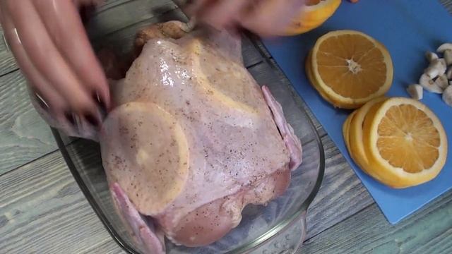 Курица с Апельсинами в духовке! Рецепт курицы с Карамельно-хрустящей Корочкой! смотреть онлайн