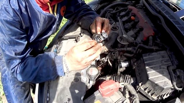 Замена термостата. Civic 4D