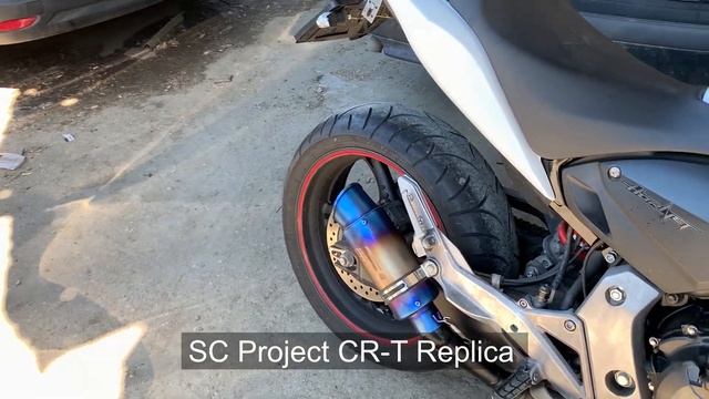 Honda CB600F Hornet PC41 - SC Project CR-T Replica Exhaust (cat ON + silencer) смотреть онлайн