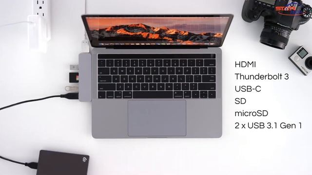 Type - c7 in 1 Hub for MacBook Pro (2016, 2017, 2018) | Star Tech смотреть онлайн