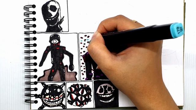 THE DOORS FROM ROBLOX ALL MONSTER | DRAWING AND COLORING смотреть онлайн