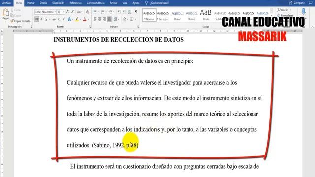 CÓMO REDACTAR EL APARTADO INSTRUMENTOS DE INVESTIGACIÓN EN UN PROYECTO | PASO A PASO CON EJEMPLO смотреть онлайн