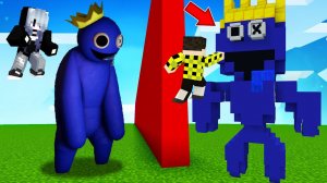 Использую ЧИТЫ на соревновании в битве построек СИНИЙ ИЗ РАДУЖНЫХ ДРУЗЕЙ ! MINECRAFT RAINBOW FRIENDS